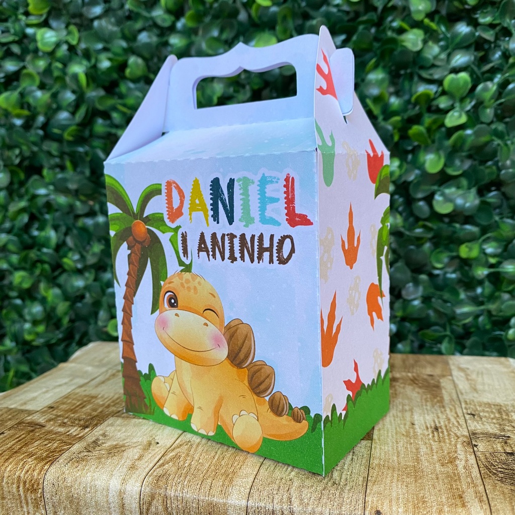 Caixa Maleta Surpresa Dinossauro Baby| Lembrancinhas | Personalizados | Lancheirinha | Sacolinha