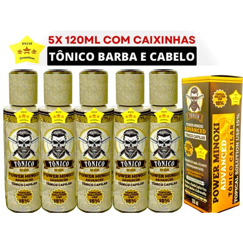 Kit 5 Barber PowerMin 120ml caixinha