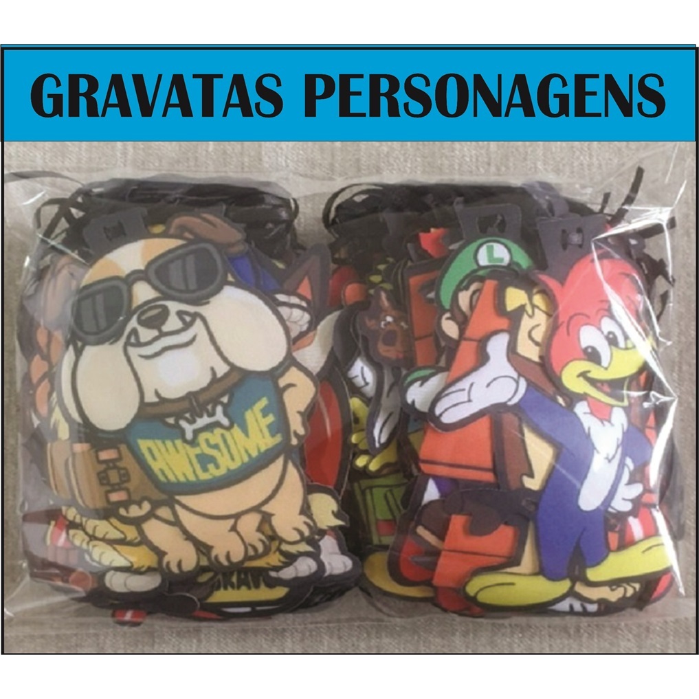 KIT 100 Gravatas personagens Pet de tecido para banho e tosa.