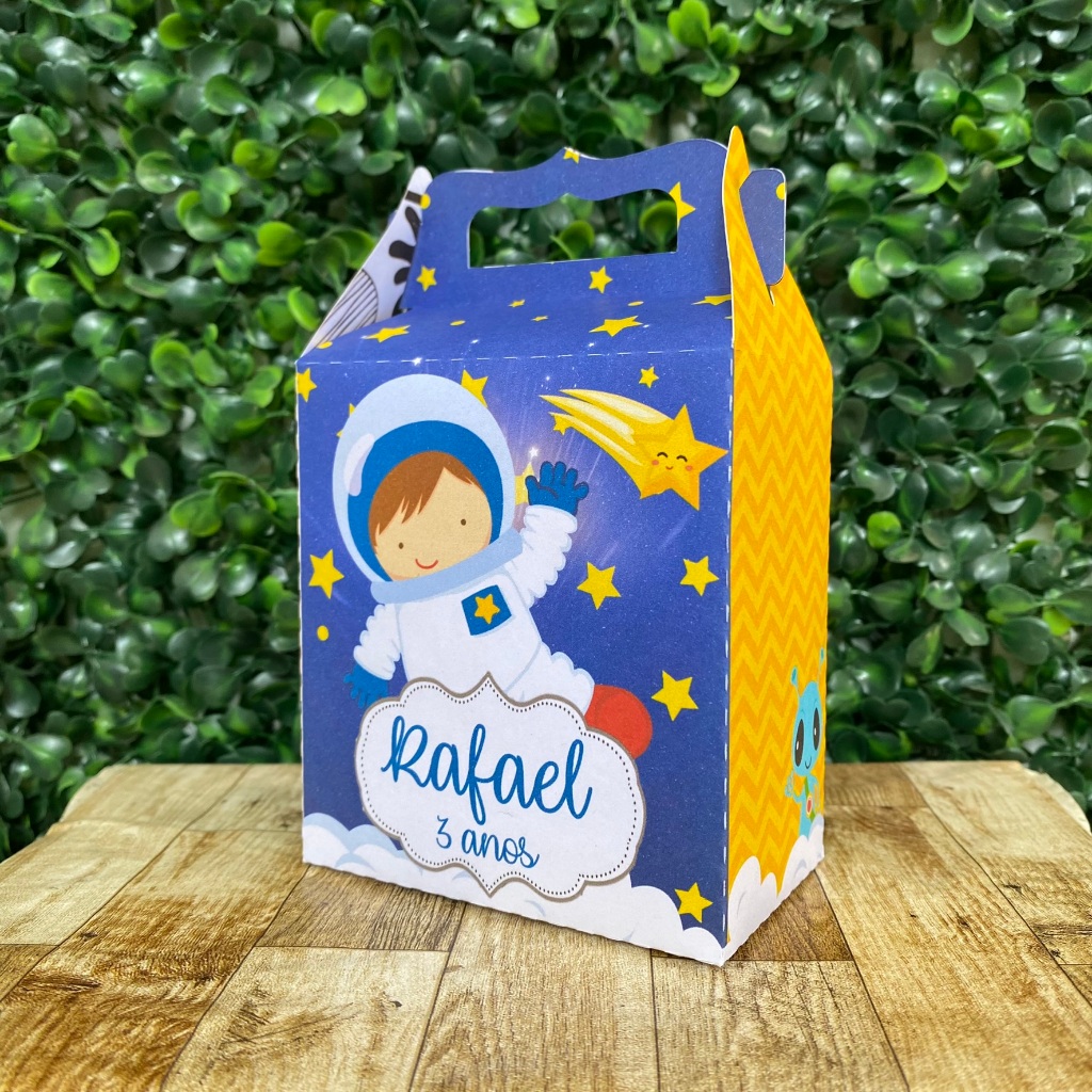 Caixa Maleta Surpresa Astronauta Lembrancinhas | Personalizados | Lancheirinha  | Sacolinha