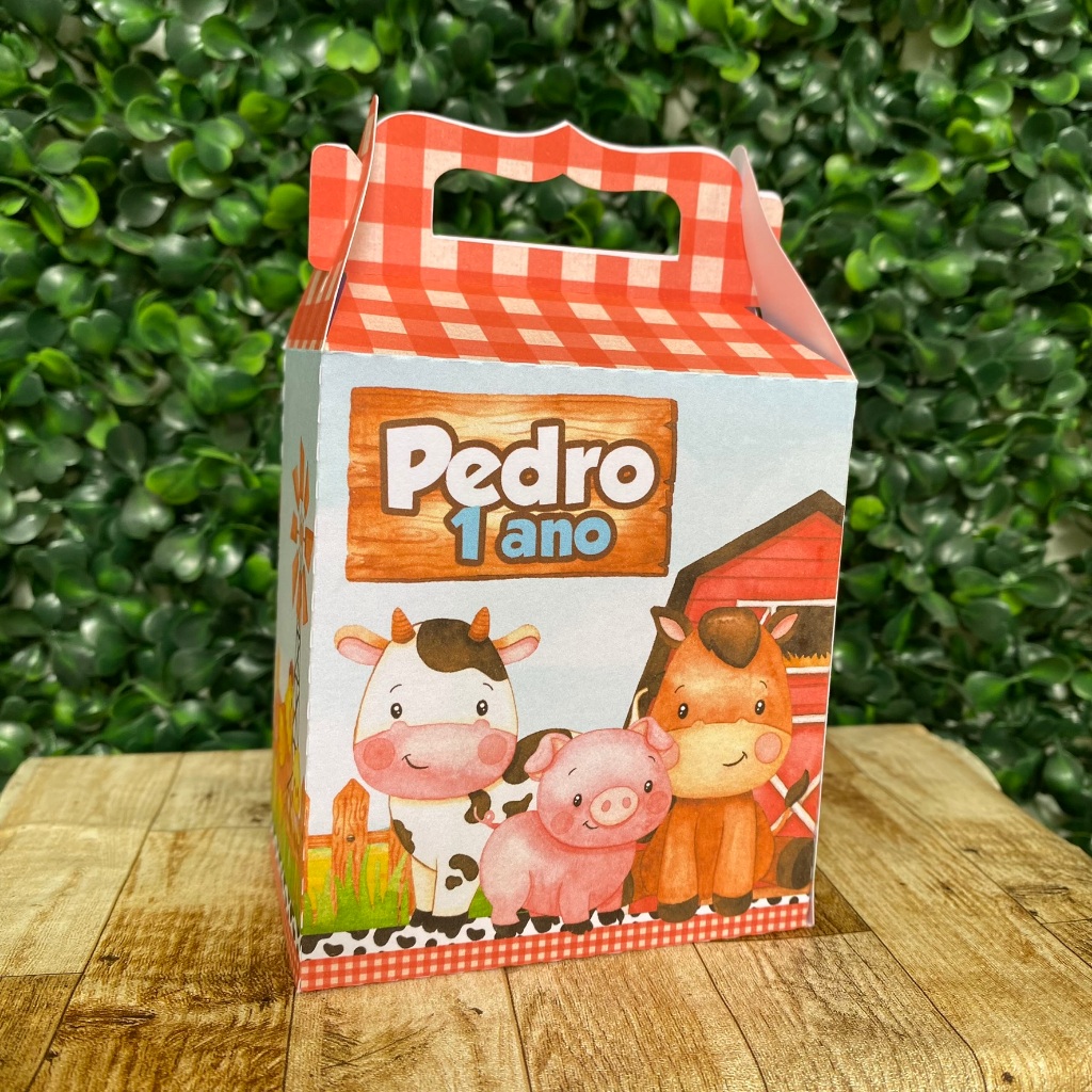 Caixa Maleta Surpresa Fazendinha menino Lembrancinhas | Personalizados | Lancheirinha | Sacolinha