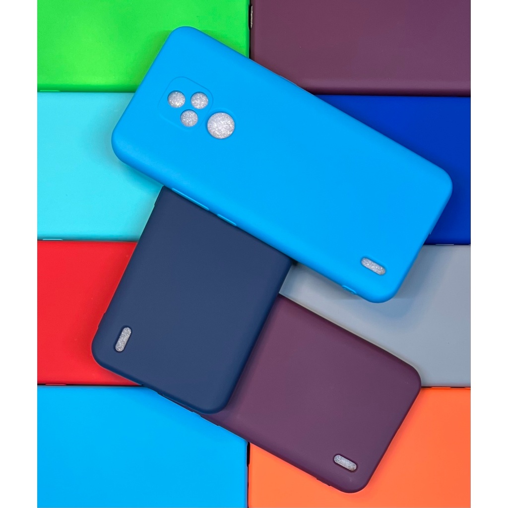 Kit capa + película  de vidro 3D Motorola Moto E7 Ou apenas capinha Aveludado em Oferta na Shopee