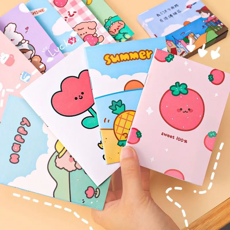 KIT 2 MINI CADERNO MINI CADERNETA CADERNO DE ANOTAÇÃO FOFO KAWAII PAPELARIA COREANA FOFA KAWAII ANIME LEMBRETES ANOTAÇÃO CADERNO DE BOLSA MATERIAL ESCOLAR PRESENTE FOFO CRIATIVO
