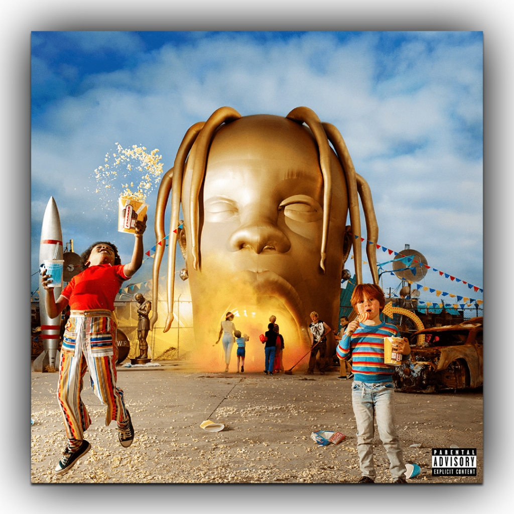 Travis Scott astroworld quadro 20x20 placa decorativa 3mm trap rap astro