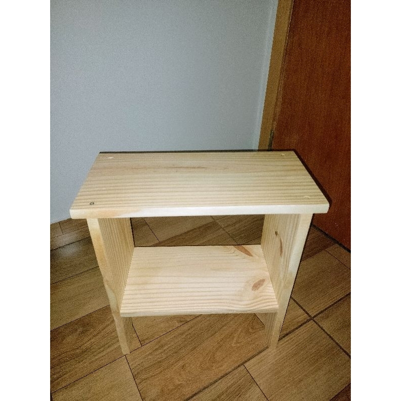 Kit 2 Banquinho Madeira Banco Casa Tamborete Rustico 45x40