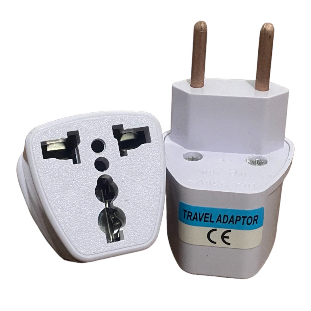 Kit 02 Adaptador Tomada Universal Padrão Europeu Americano para Brasil 110 - 220