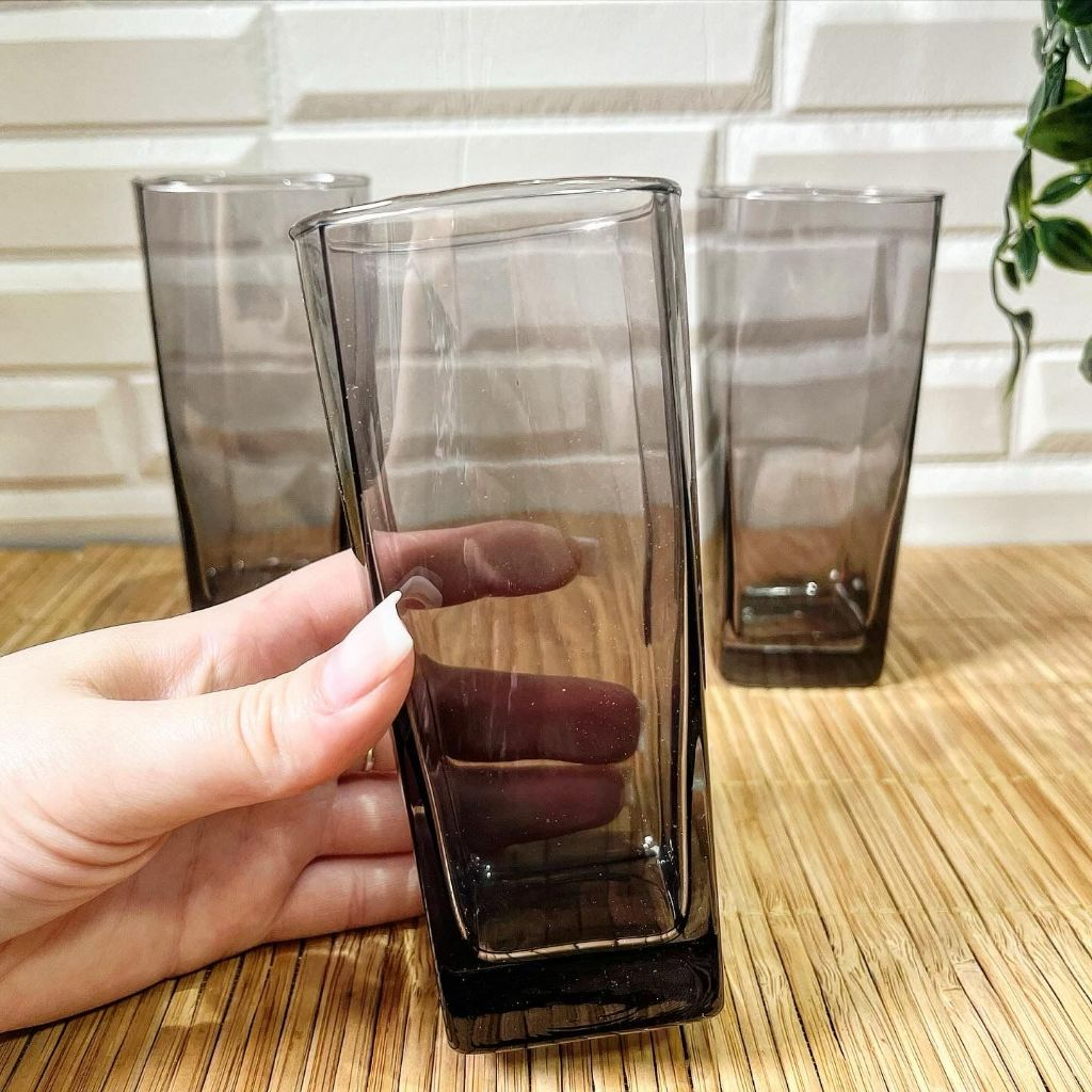 Jogo de Copo Vidro Cinza Preto Texas 320 ml 6 Unidades em Oferta na Shopee