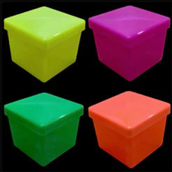 40 Caixinha lembrancinha neon 4x4 cm MISTA