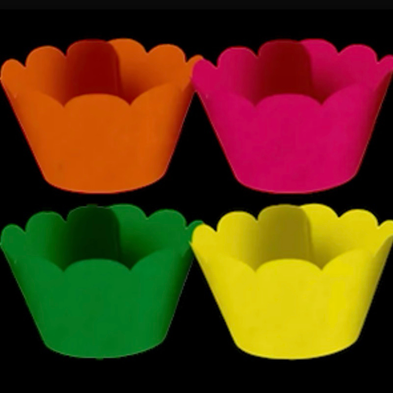 48 SAIA PARA CUPCAKE NEON MISTA 12 de CADA