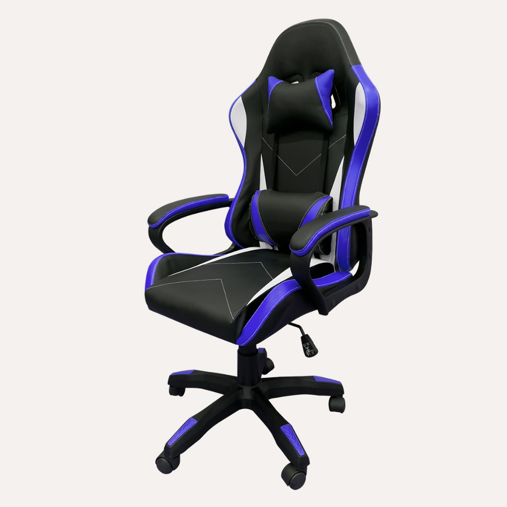 Cadeira Gamer Profissional Ajustável Azul Cadeira De Gamer Giratória