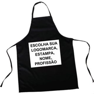 Avental com bolso personalizado com sua logomarca com regulagem na alça para churrasqueiro garçon cozinheiro cabeleleira em Oferta na Shopee