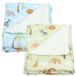 Manta de Bebê Sherpa 100% Algodão Estampada Para Menino e Menina em Oferta na Shopee