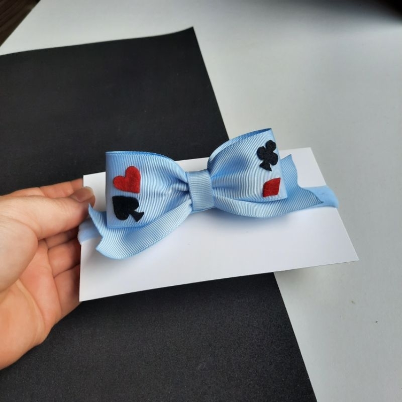 Laço Alice Azul Bebê fica de Pé Princesa Mundo Encantado