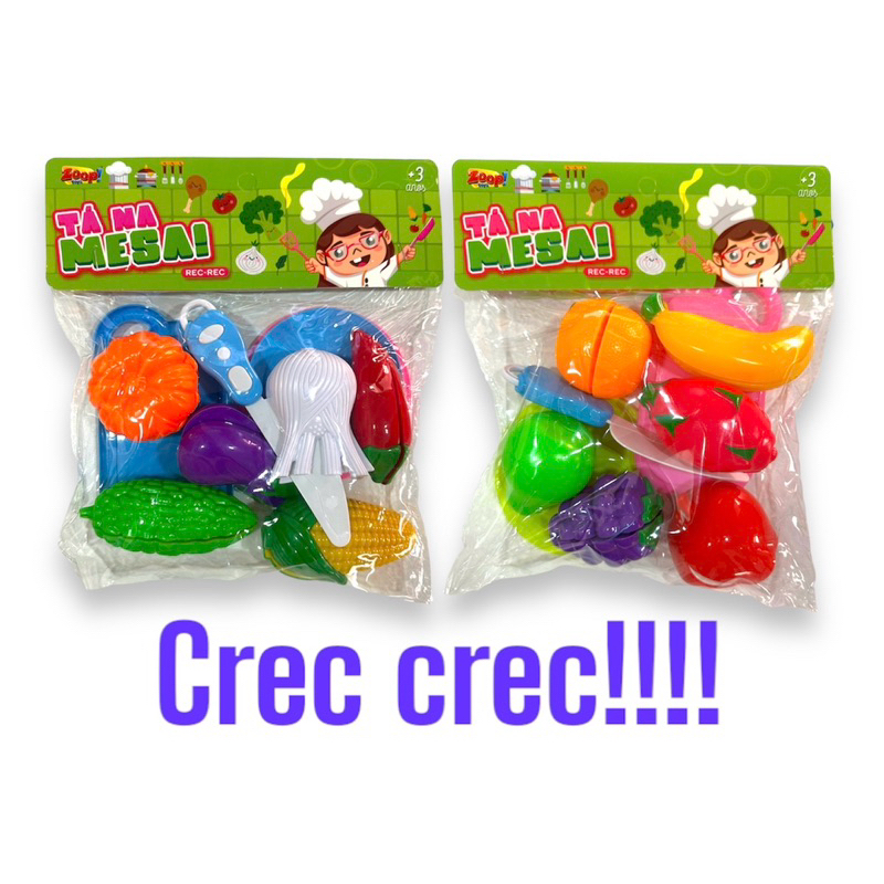 Kit Frutinha Crec Crec, Legumes Crec, Frutas Crec, Crec Crec em Oferta na Shopee
