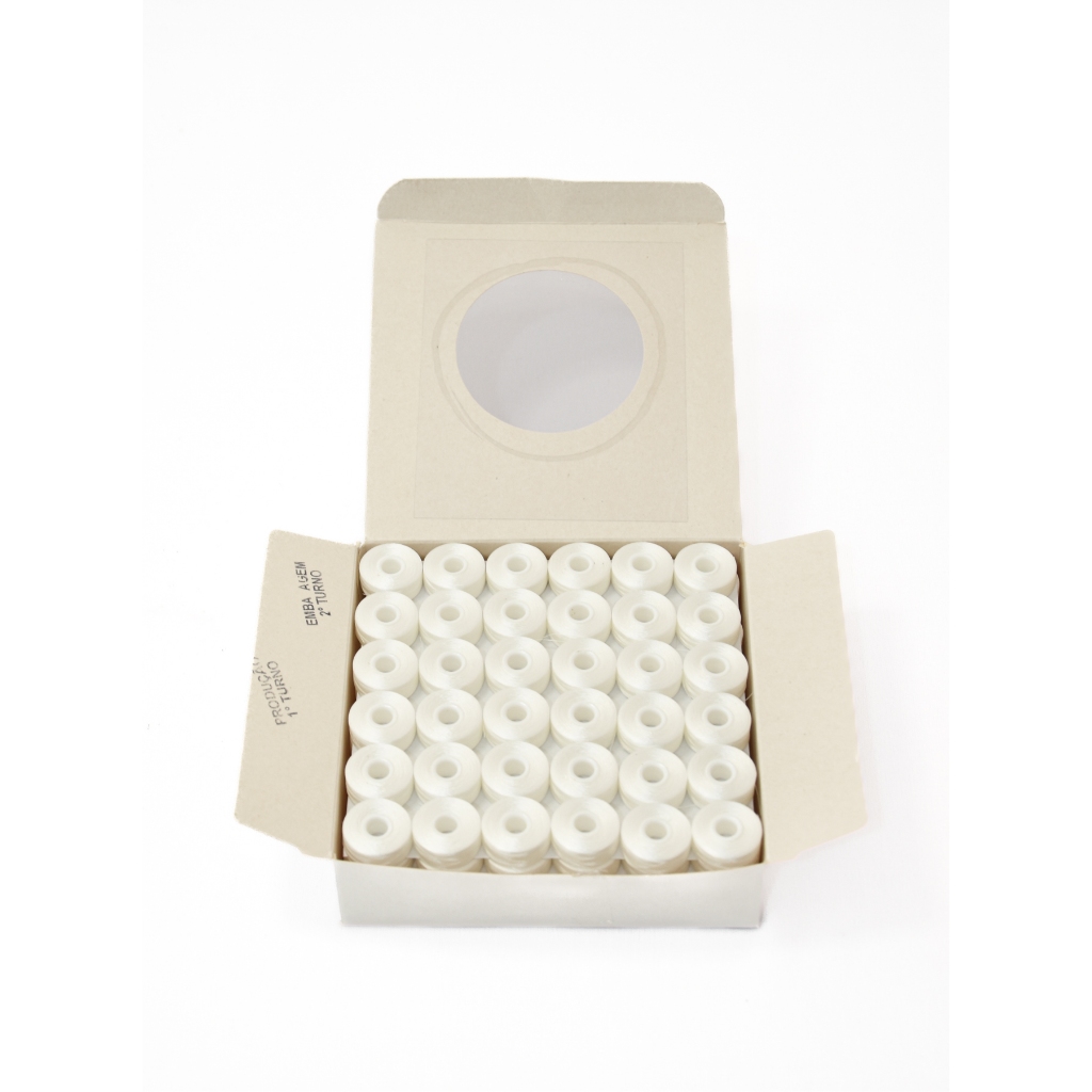 Bobinas descartáveis uma caixa com 144 para máquina de costura e bordado