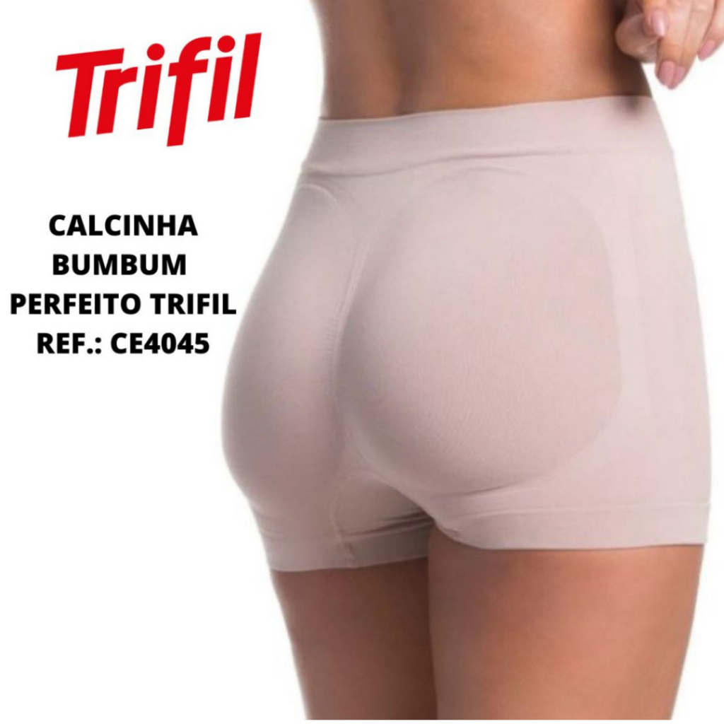 Calcinha Bumbum Perfeito Trifil CE 4045 Preto Macadamia