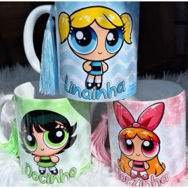 Caneca Porcelana Personalizada meninas super poderosas