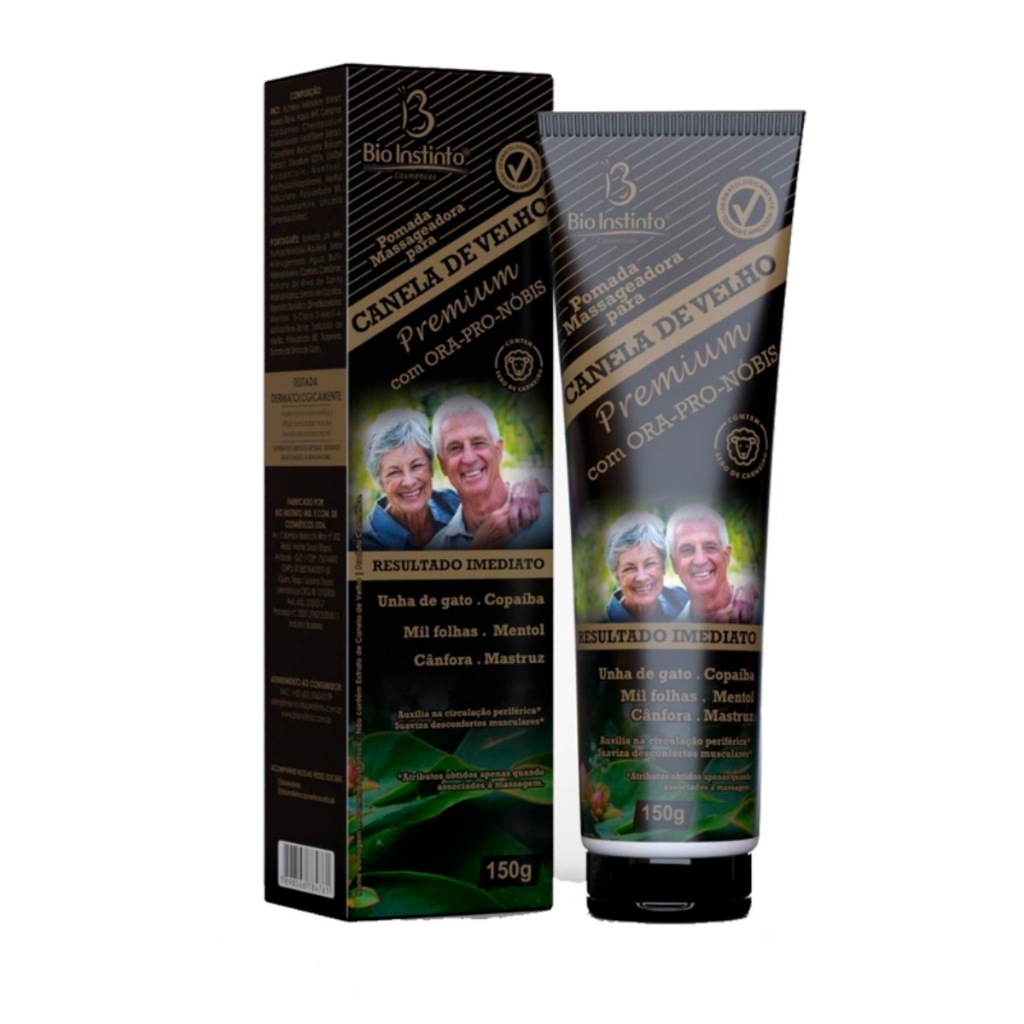 Kit 02 Pomada Massageadora Canela de Velho Premium com ORA-PRO-NÓBIS 150g