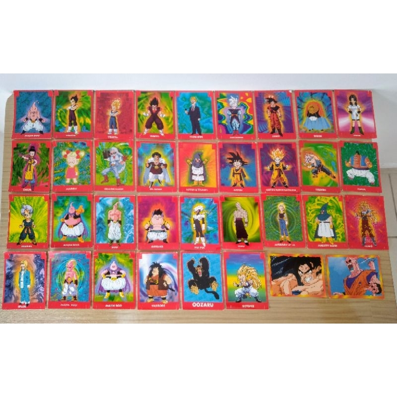 Dragon Ball Z lote c/ 35 figurinhas antigas nacionais