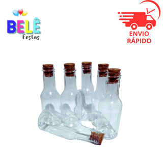 Garrafinha Plastica 50ml Tampa Rolha Para Lembracinha e Decoração de Festa (10/20/30/40/50) em Oferta na Shopee