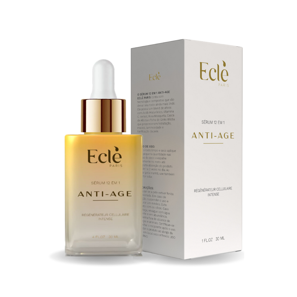 Ecle Paris 1 Frasco: Sérum Facial Anti Idade Clareia Hidrata A Pele E Tira Rugas
