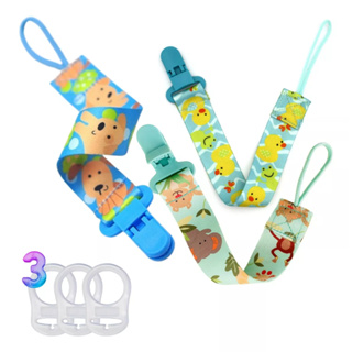 03 Prendedores De Chupeta + 03 Adaptadores De Silicone Universal em Oferta na Shopee