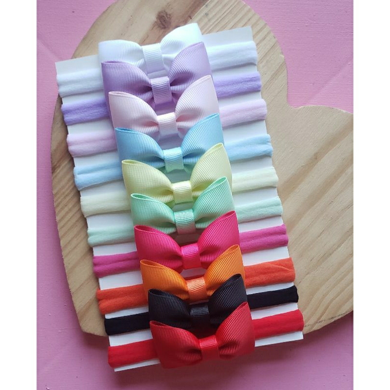 Kit 10 faixas para bebê / lacinhos / laços / acessórios de cabelo menina infantil / tiara bebê / faixinhas em Oferta na Shopee