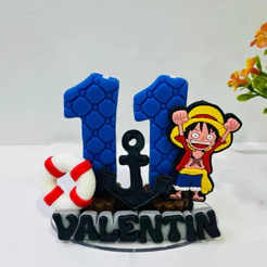 Vela One Piece em biscuit