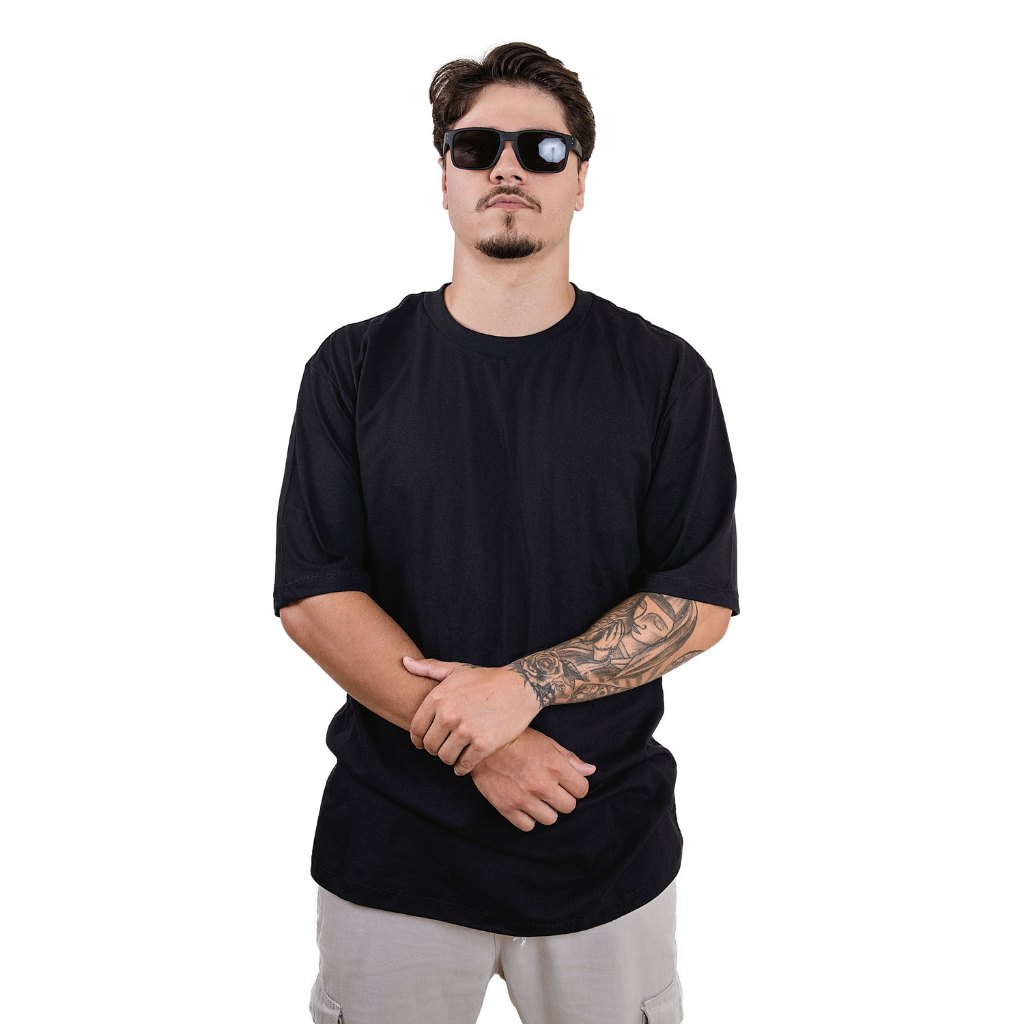 Camiseta Oversized Streetwear Básica Unissex Estilo Americano Corte Perfeito