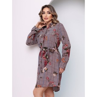 Vestido xadrez com flores  cod 137395