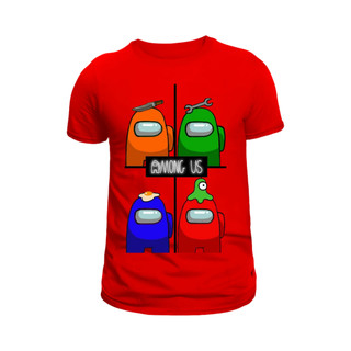Camisa-Camiseta Among Us Jogo infantil e Adulto Blusa unissex 100% Algodão Azul 30.1 T-shirt Envio imediato