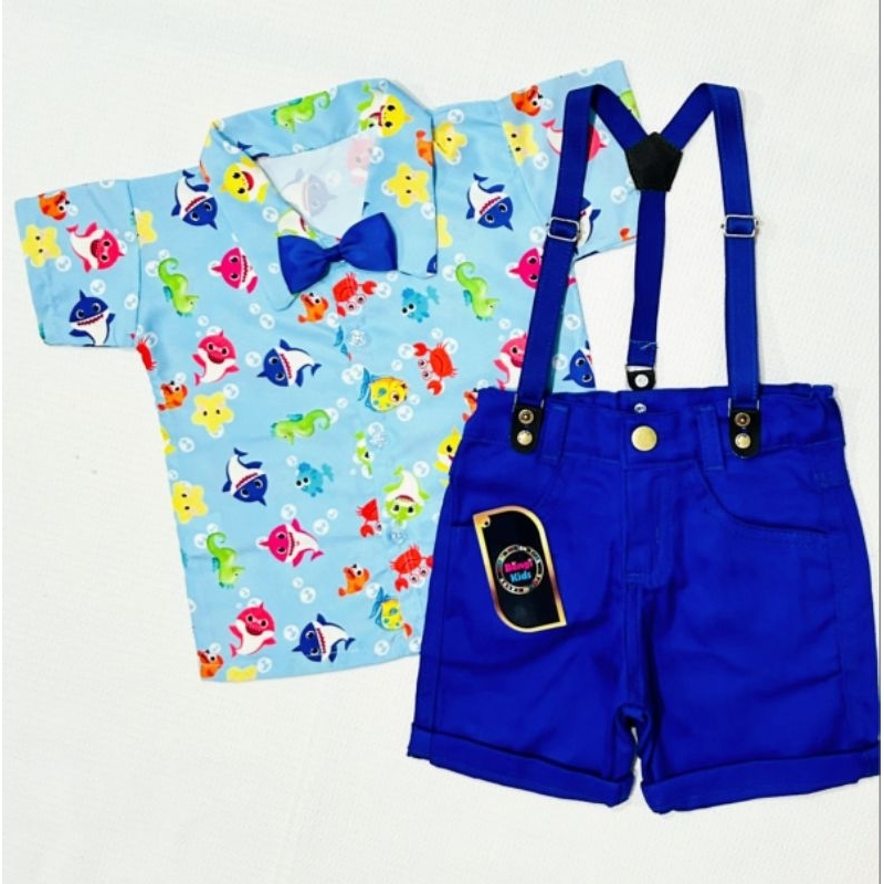 BABY SHARK ROUPA MENINO CONJUNTO INFANTIL TEMÁTICO em Oferta na Shopee