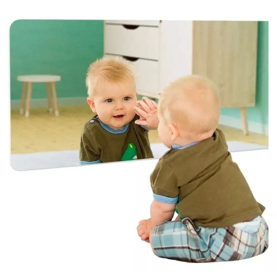 Espelho Para Bebe Seguro Acrílico 80 x 40 Decorativo Montessoriano — imagem 2 de 2