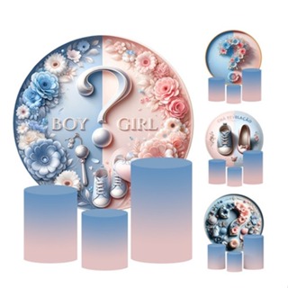 Trio Capas para festa Menino ou Menina Cilindros Chá Revelação + Painel 1,50 Veste Fácil Elastico em Oferta na Shopee