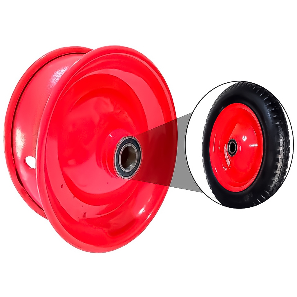 Roda Para Carrinho Mão Aro Com Rolamento 3,25X8X6Pol. Até 180kg Resistente Ferro Obras Carregar em Oferta na Shopee