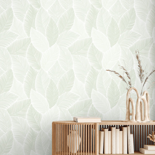 Papel de Parede Adesivo Lavável Texturizado Folhas Para Quarto Sala em Oferta na Shopee