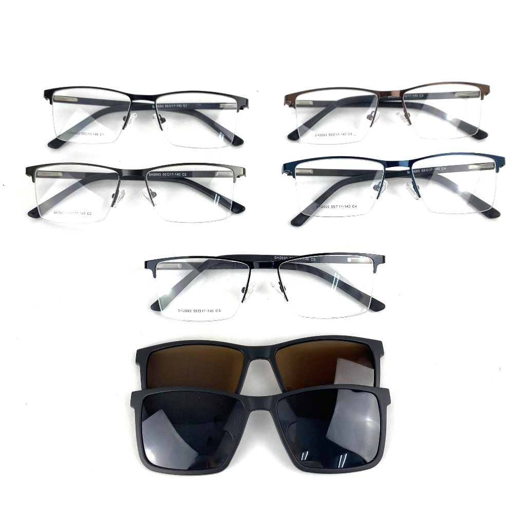 Armação Masculina Sem Grau + Clipon 3 Em 1 Cm216