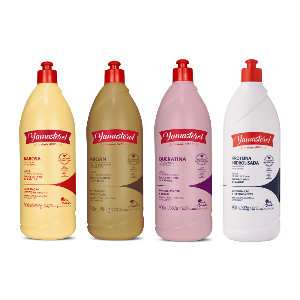 Kit Reparação Capilar com 4 Yamasterol 900ml em Oferta na Shopee