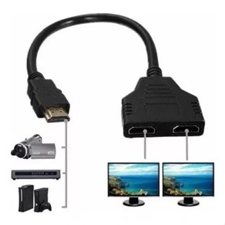 Cabo Hdtv Divisor Splitter Duplicador Y 1 Macho Para 2 Fêmea
