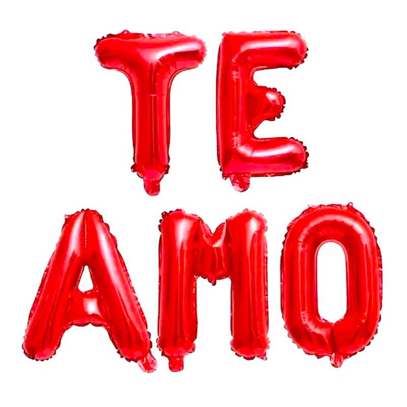 Balao Te Amo Com Letras De 40cm - Balão Metalizado Te Amo em Oferta na Shopee