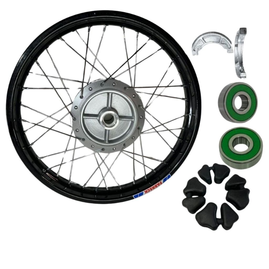 Aro Traseiro Cg Titan Fan 150 Com Bucha Patim Rolamento + Espelho Traseiro PRETO