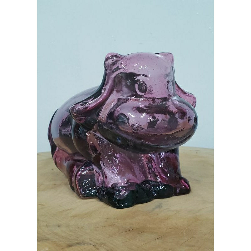 Pote de vidro bomboniere decorativo  Hermético baleiro vaquinha na cor rosa