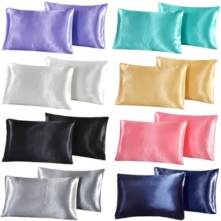 Kit 4 fronhas de cetim antifrizz 50x70 alto brilho para travesseiros