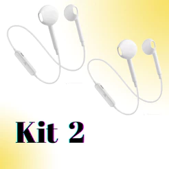 Kit 2 Fone de Ouvido Bluetooth para Todos os Celulares - KA-S6