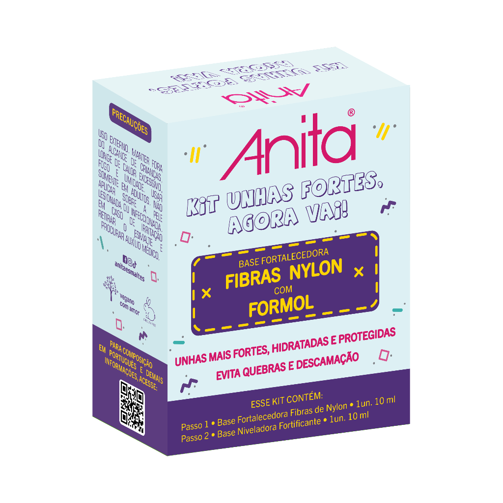 Kit Unhas Fortes, Agora vai! Anita Esmaltes Base Fortalecedora em Oferta na Shopee