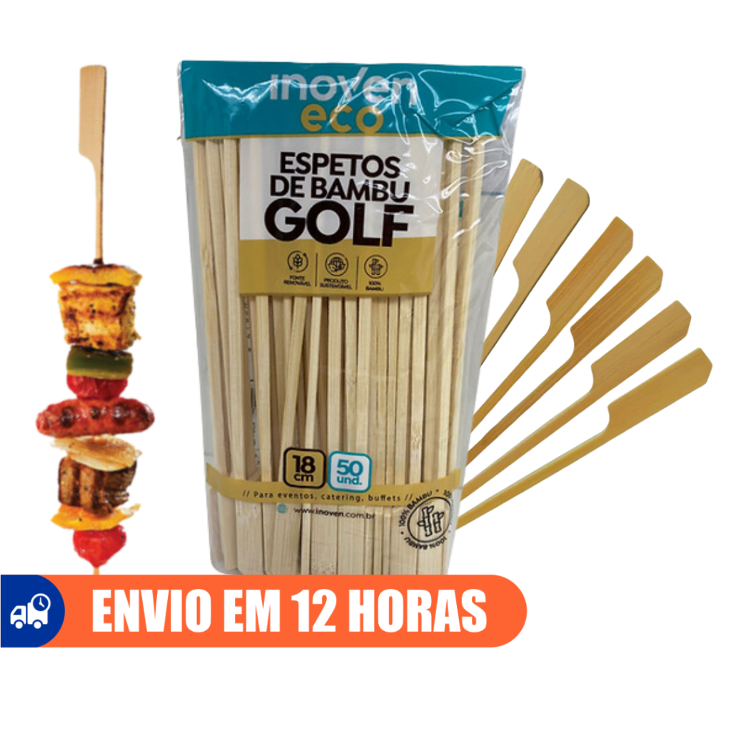 Espeto de Bambu Golf 18cm 50un - Inoven