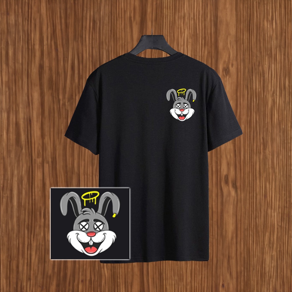 Camisa Camiseta Masculina Basica Coelho Blusa Streetwear Swag 100% algodão 30.1