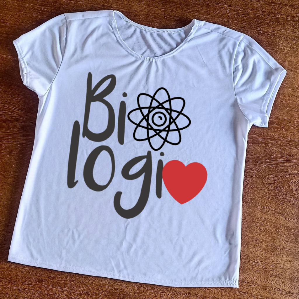 Camiseta de Biologia com Logo - Baby Look Feminina