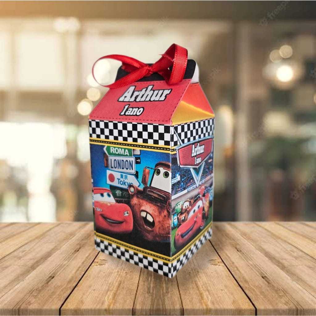 20 Caixinhas Milk Personalizadas (CARROS DISNEY) em Oferta na Shopee