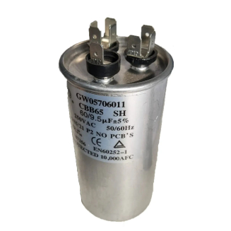 Capacitor Para Ar Condicionado Duplo 60+9,5 Uf 127v 250vac 440vac Eos